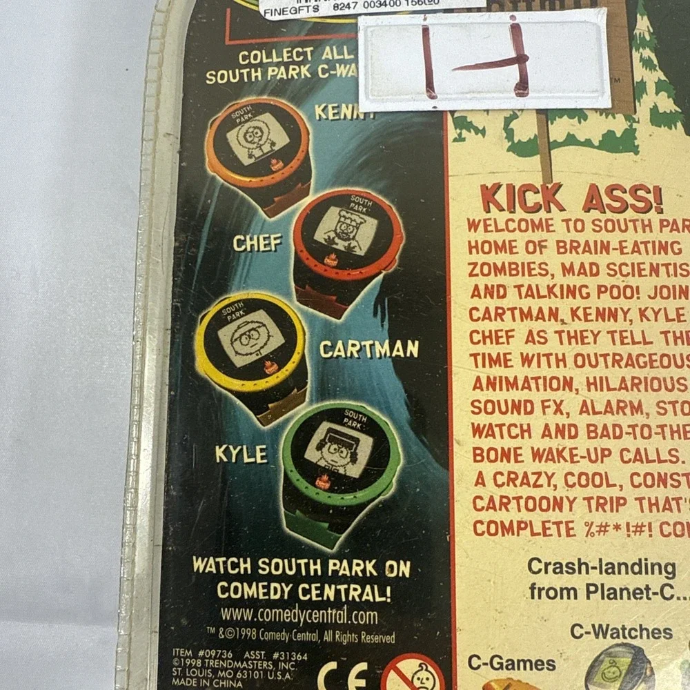 Brand New Vintage Cartman South Park Animated Watch Comedy Central‎ 1998 Watches